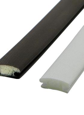 现货PU发泡海棉条包覆式穿槽密封条衣柜门移门铝材防撞条