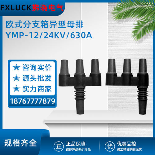 欧式电缆分支箱异型单双通母排YMP-12/24KV三路630充气柜箱变配件