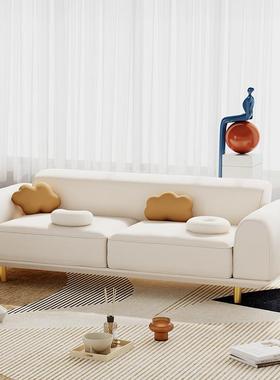 MUMA|丹麦设计|北欧客厅简约轻奢民宿酒店三人直排布艺沙发现代