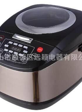 出口外贸5L可视视窗饭煲多功能电饭锅智能煮饭煲适方煲不锈钢