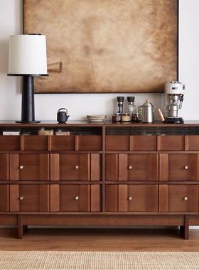 北欧斗柜卧室床尾柜抽屉收纳柜房间置物柜客厅复古柜子法式中古柜