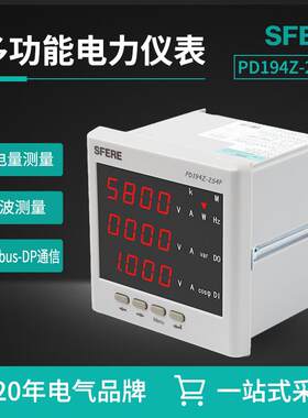 江苏斯菲尔电气PD194Z-2S4P带Profibus-DP通信多功能网络电力仪表