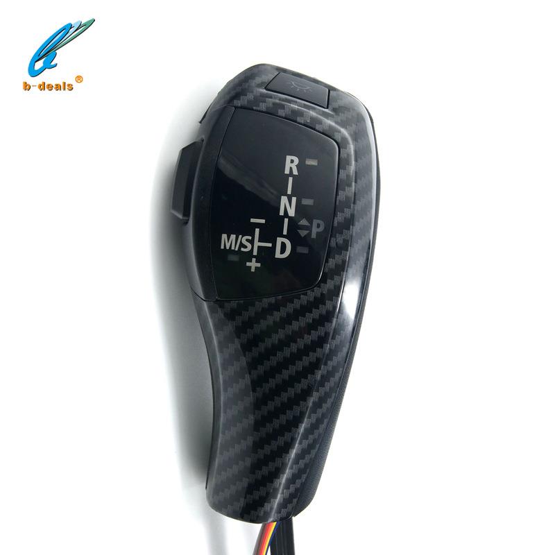 适用宝马E39E46E90E92电子LED排档头改装电子档头档杆档把碳纤色