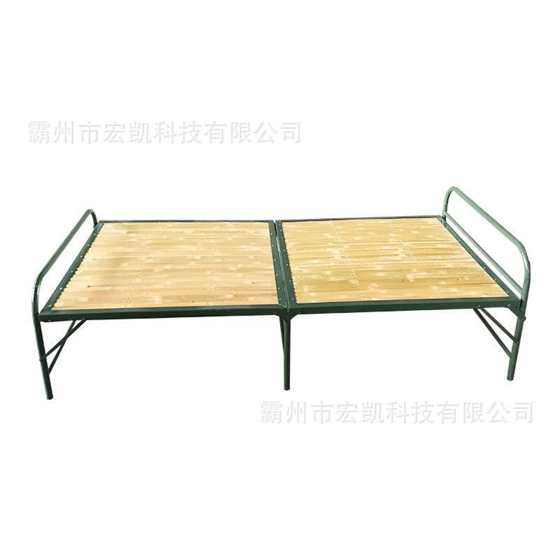 救灾折叠床野外折叠床钢塑塑料吹塑单人硬板家用铁架床野外折叠