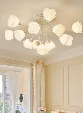 客厅灯2024年新款现代简约北欧主卧室吸顶灯网红爆款花朵儿童房间