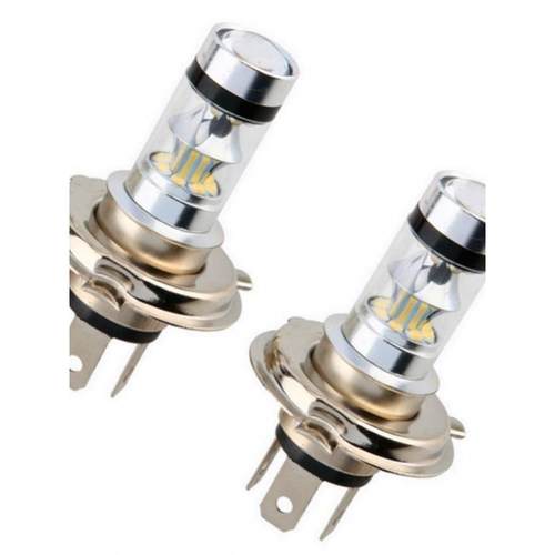 摩托车大灯LED灯泡内置远近光超亮100W电动车LED射灯前大灯泡