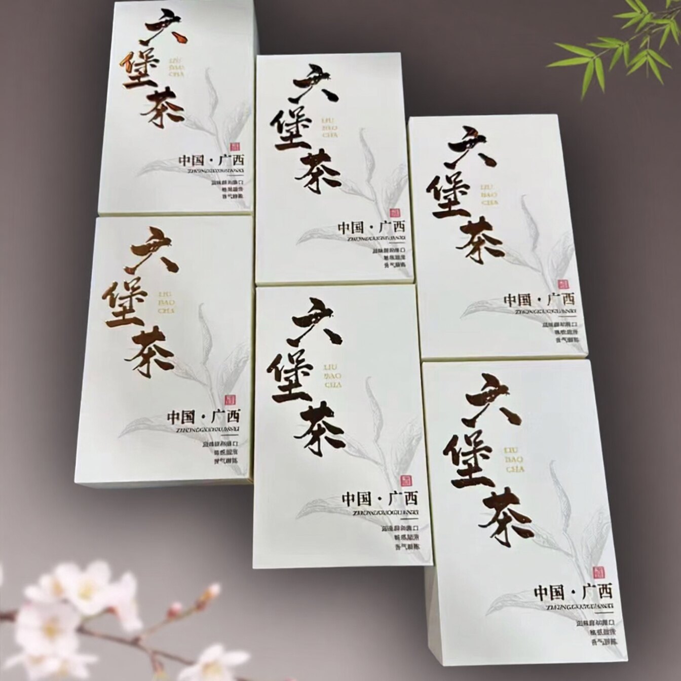 六堡茶礼盒6泡可折叠LOGO定制