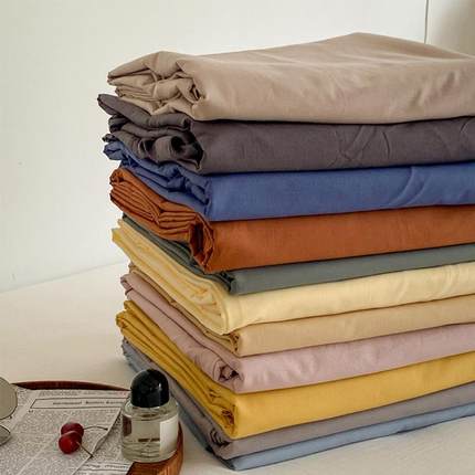 简约纯色床单单件纯棉 ins风被单全棉床笠床垫保护罩防尘罩全包