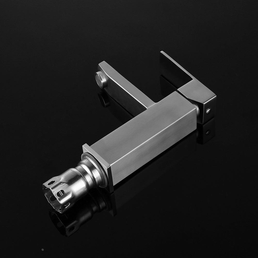 304不锈钢洗手盆冷热洗脸盆四方面盆洗面盆混水阀浴室柜水龙头