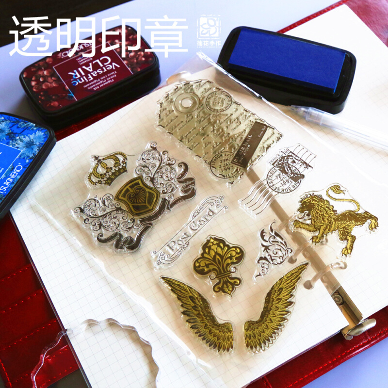 。透明印章八 硅胶印章剪贴礼物手帐透明印章 花朵复古哥特DIY装