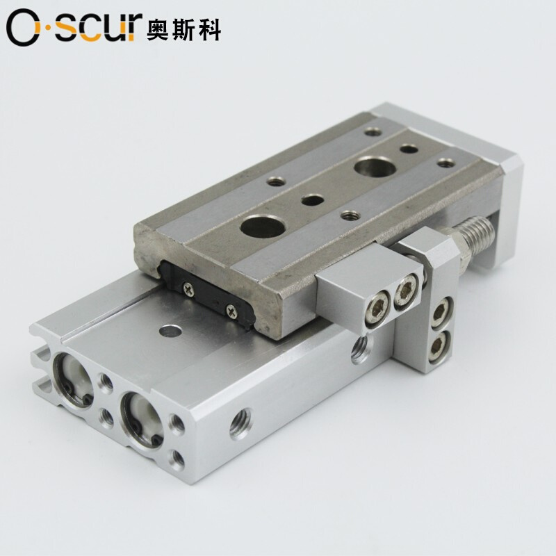 。精密滑台气缸MXQ8L/HLQ6/8/12/16/20/25-10/20/30/40/50/75AS B