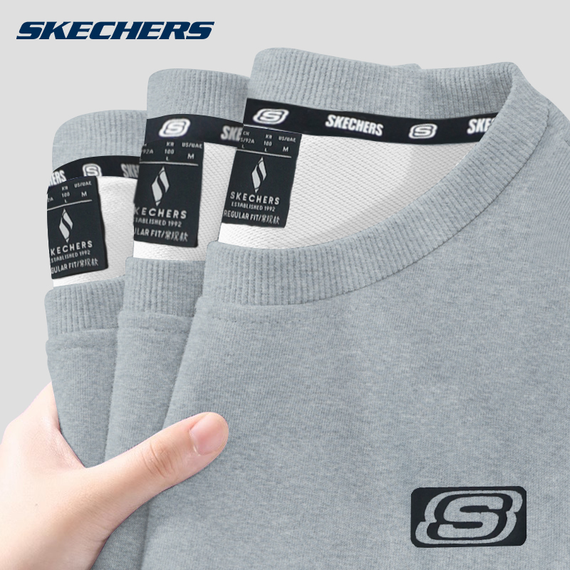 斯凯奇运动卫衣男女同款简约长袖