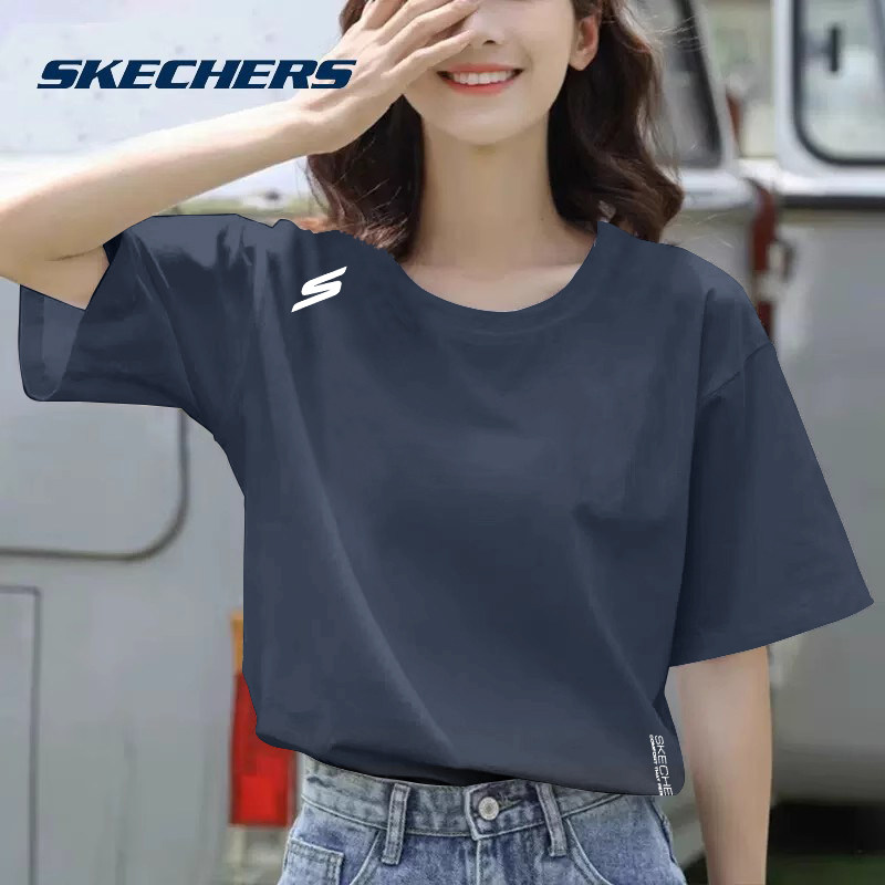 斯凯奇速干衣女款品牌短袖t恤2026新款大码半袖宽松体恤衫瑜伽服