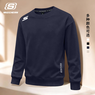 斯凯奇运动卫衣男款圆领休闲上衣2026春季新款舒适长袖大码套头衫