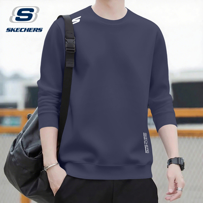 斯凯奇运动卫衣男加绒加厚大码