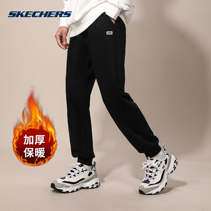斯凯奇运动裤男款秋冬外穿加厚