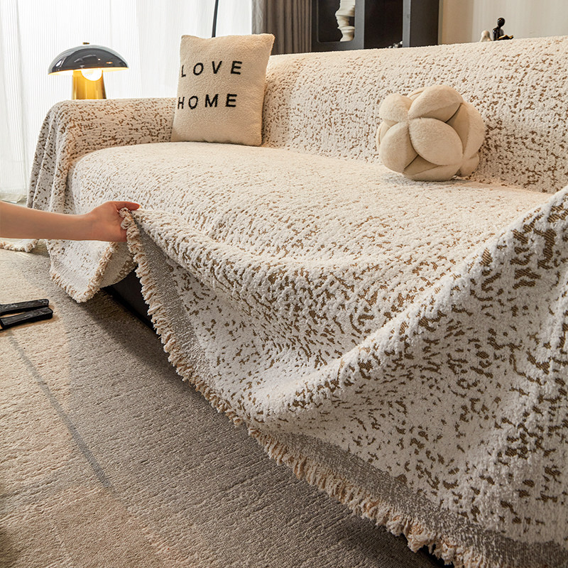 沙发套轻奢高级感半边绒毯沙发套罩防猫抓不粘毛盖巾流行沙发盖布