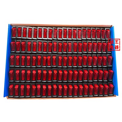 【100个】夏良牌2100W黑色银点开关3脚带灯2档电锅船型按钮开关