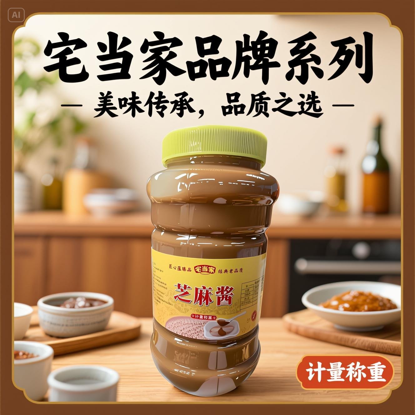 正宗农家石磨纯芝麻酱花生酱无添