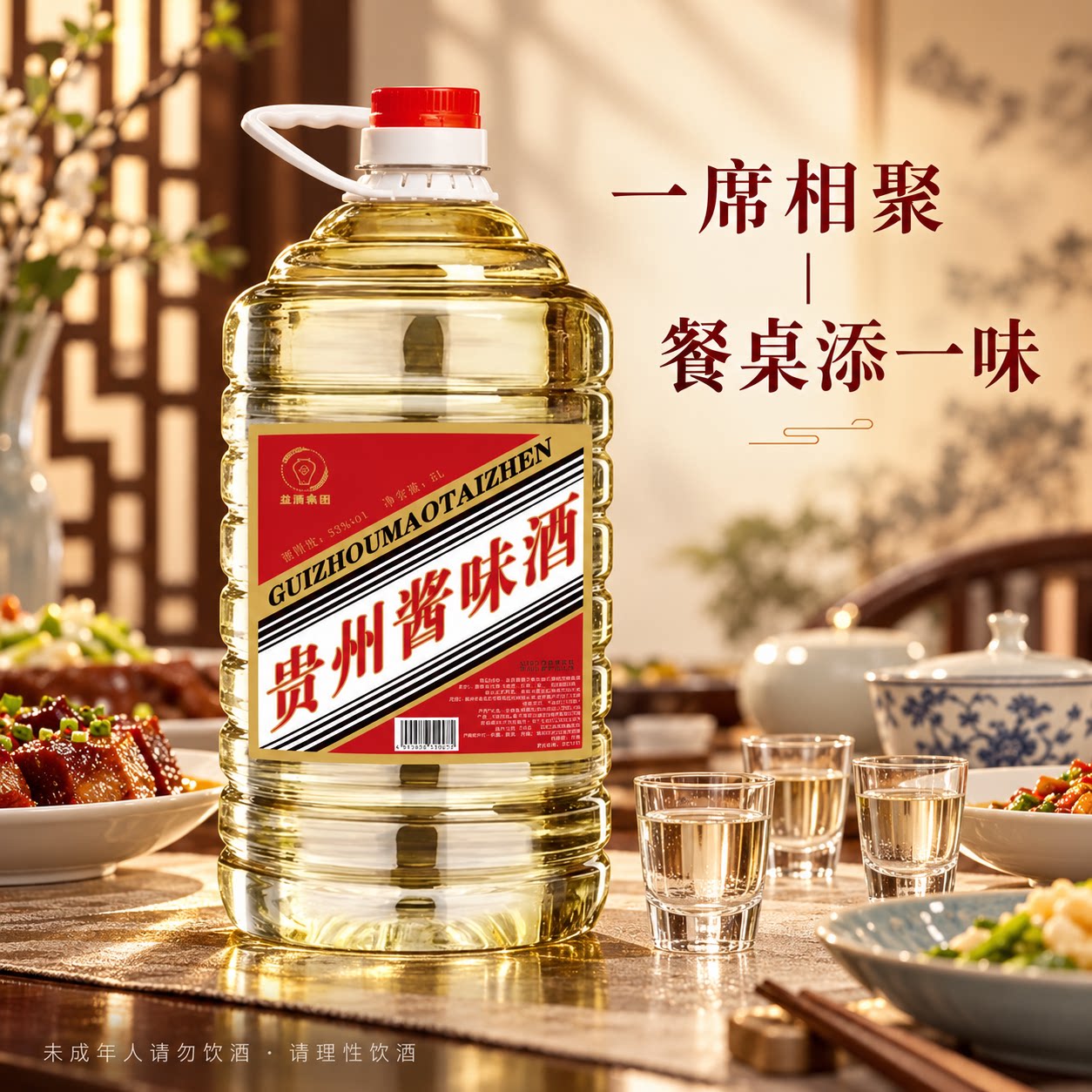 贵州白酒特价散装酒水53度酱香风味粮食原浆老酒泡药酒5升大桶装