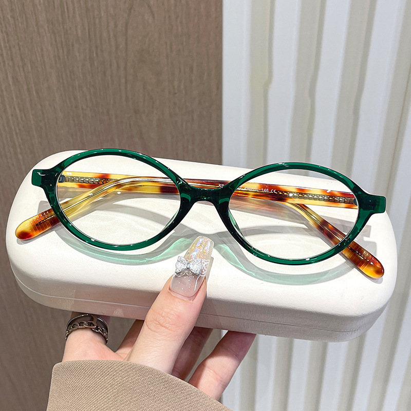 欧洲站TR90超轻眼镜框复古玳瑁色书呆子小框可配度数近视防蓝光眼