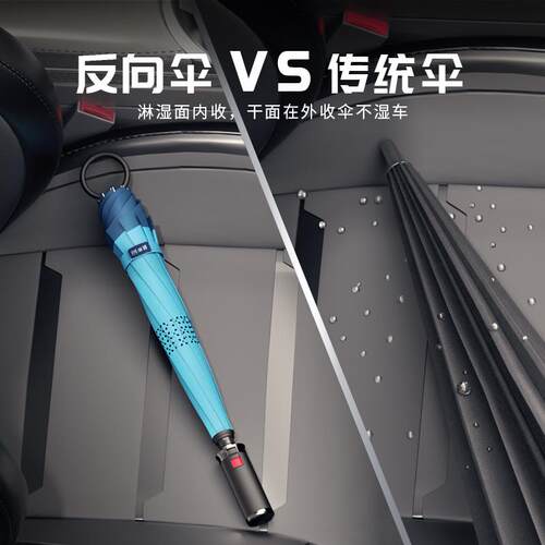 抗风暴雨伞男士专用车载反向二折叠自动收大号加厚加固结实防台风