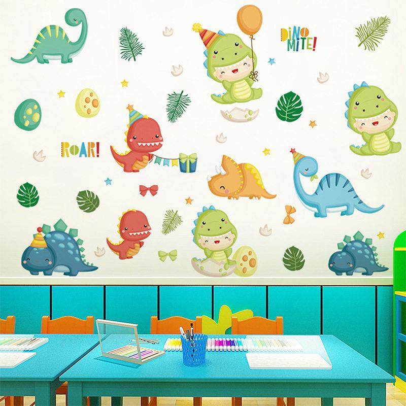 卡通小恐龙卧室儿童房间衣柜贴纸柜子装饰墙贴家具翻新小图案自粘,家居饰品,软装墙贴,淘宝优惠券,粉丝福利购,淘宝优惠卷