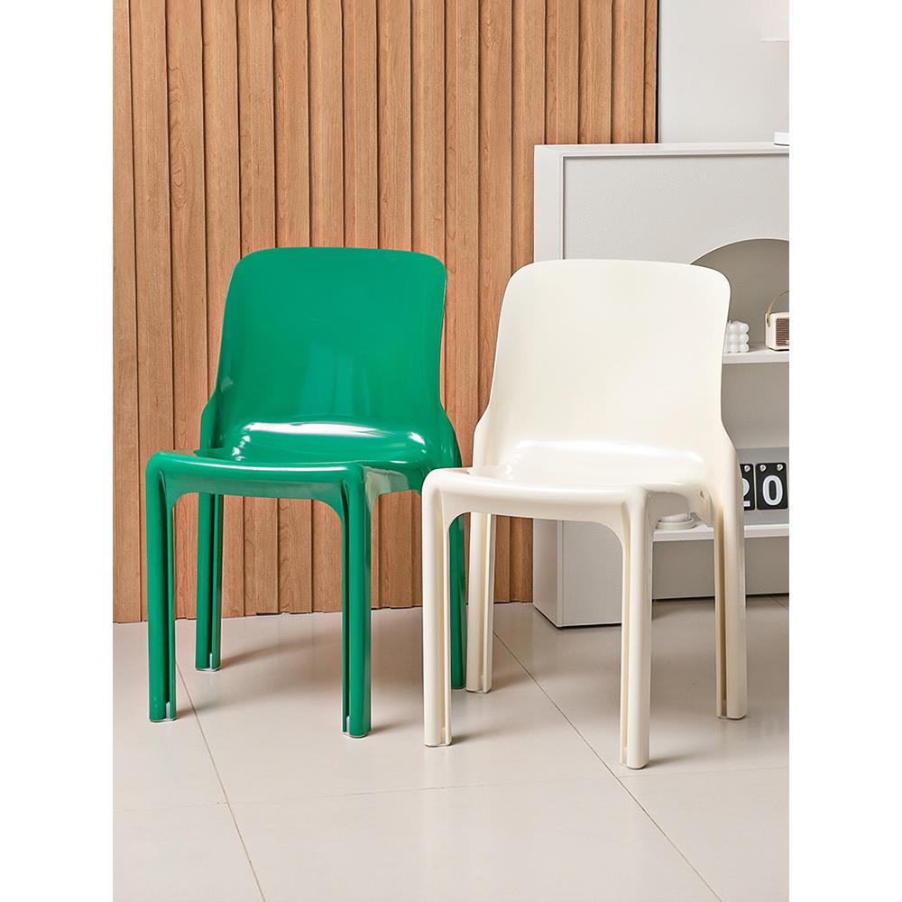 塑料椅中世纪斯堪的纳维亚创意时尚网红简单桌椅靠背化妆椅家用餐