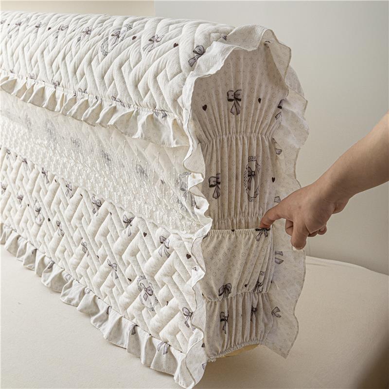 2025新款全包床头罩套防尘罩加厚木头硬板床头盖布软包万能靠背罩