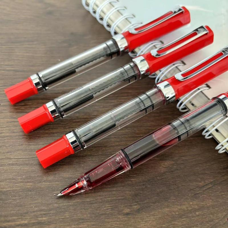 大容量透明活塞吸墨弯尖美工钢笔教师批改作业神器弯头美工钢笔