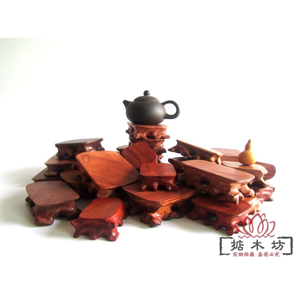 红木雕摆件工艺品章底座实木奇石玉器小摆件不规则根雕小底座特价