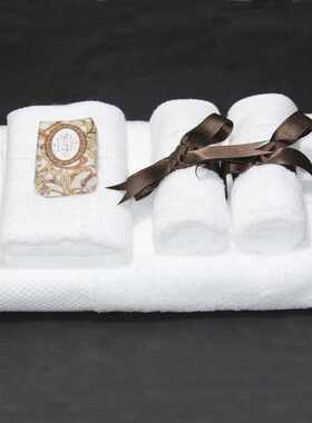 展厅小方巾丝带浴巾绑带毛巾纯白样板房卫生间软装浴室柜浴缸摆件