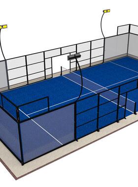 室外室内定制便携式全景风格板帕德尔网球场防攀爬户外隔离栏护栏