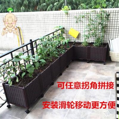 极速花盆圆大肚塑料楼顶口径周转箱菜园子盆景箱子养花客厅箩筐长