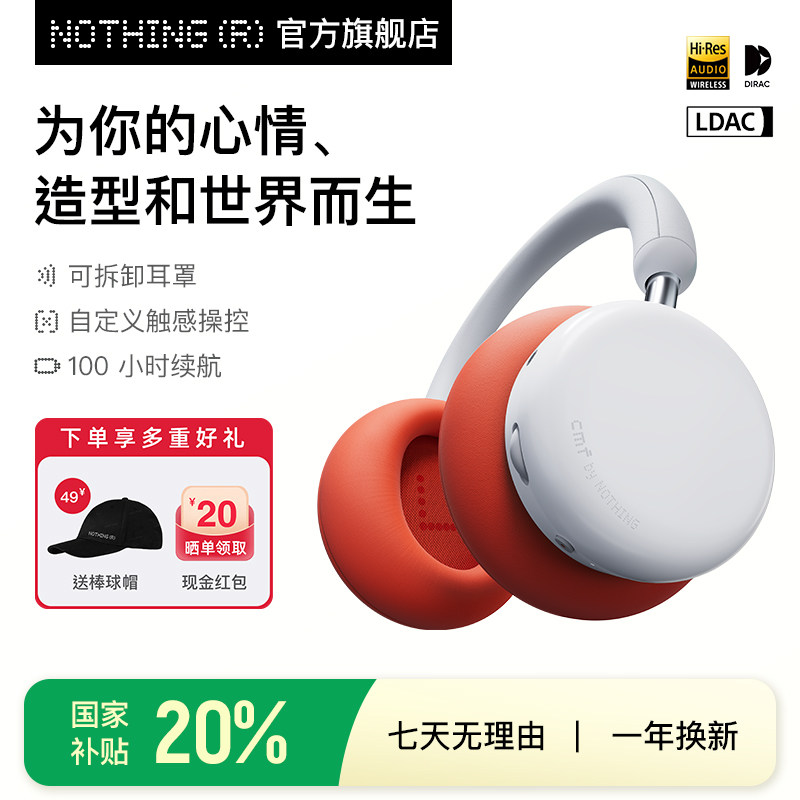 CMF by NOTHING Headphone Pro 头戴式蓝牙耳机主动降噪政府补贴