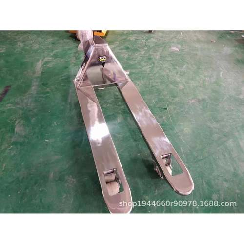 钧力手动液压04不锈钢搬运叉车2.5吨托盘升降地牛铲车冷库防爆