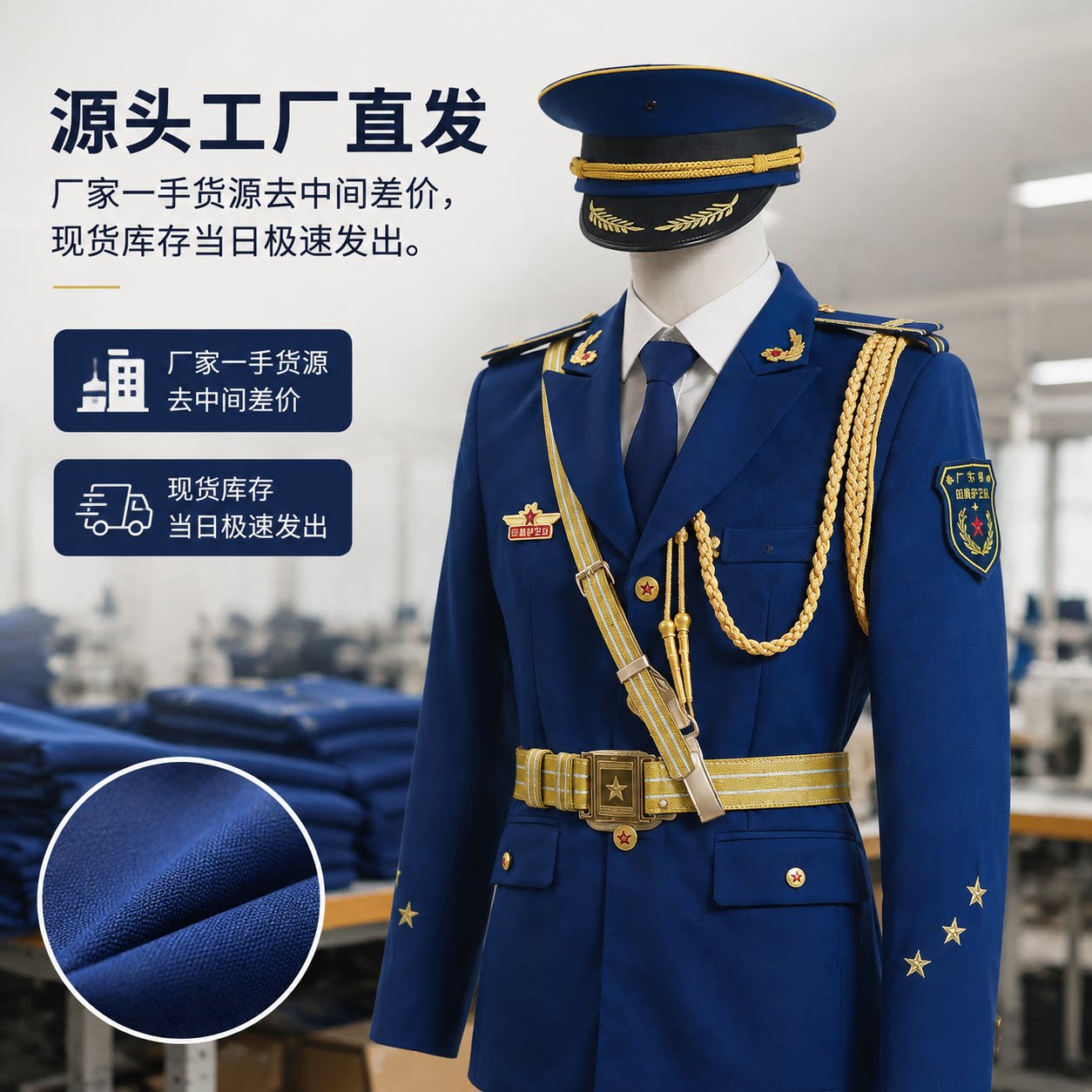 广东款国旗班仪仗队升旗手礼服