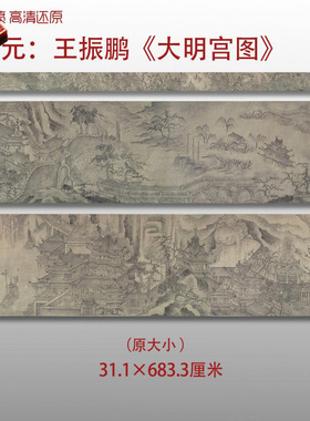 元代王振鹏大明宫图名家国画真