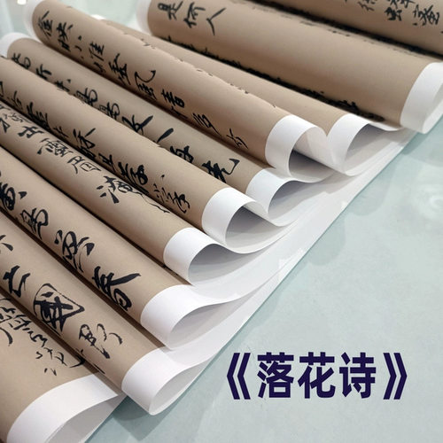 唐寅唐伯虎《落花诗》长卷行书名
