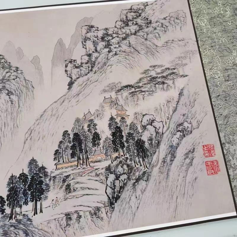 张复潇湘八景图复古书画山水国画艺术微喷仿古画芯装裱手卷装饰画