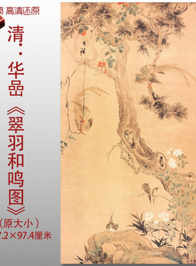 清代华喦翠羽和鸣图花鸟写意国画