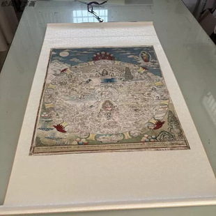 藏传唐卡十二因缘六道轮回图复古书画佛像国画真迹微喷装裱装饰画