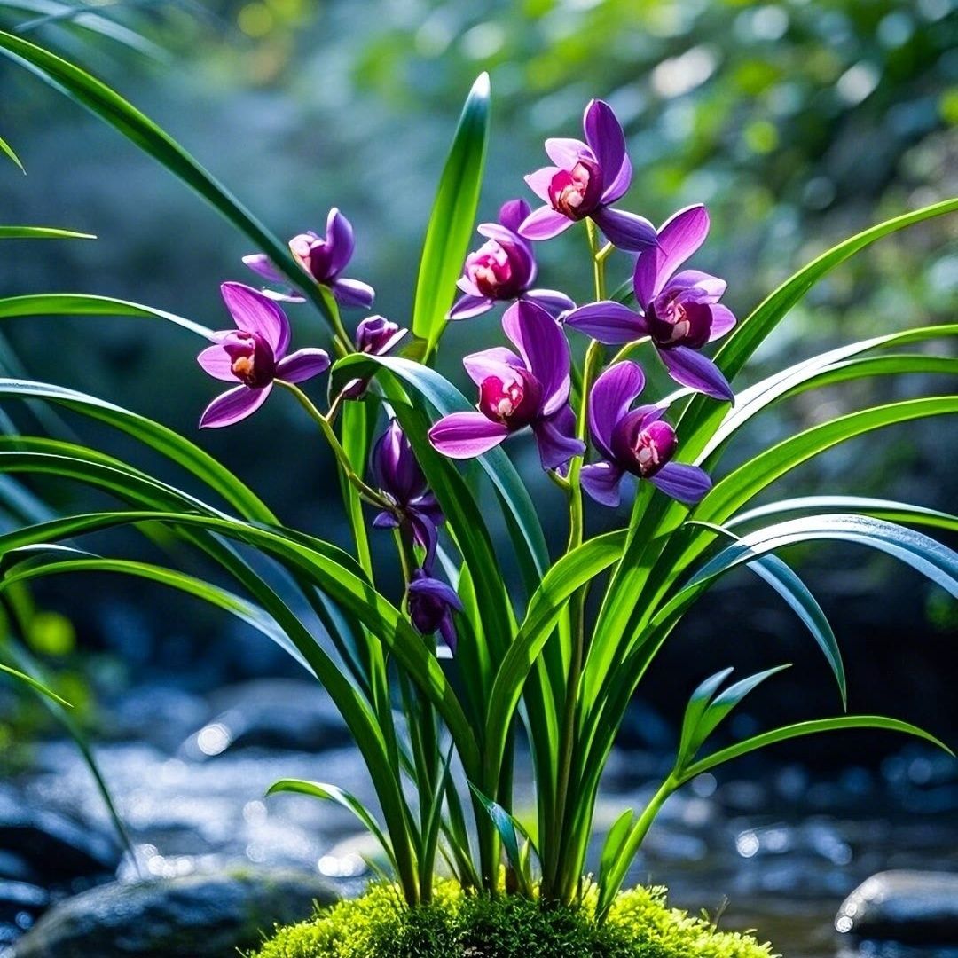 【好香净化空气】品种浓香型春兰【紫月】当年好养易活兰花大全