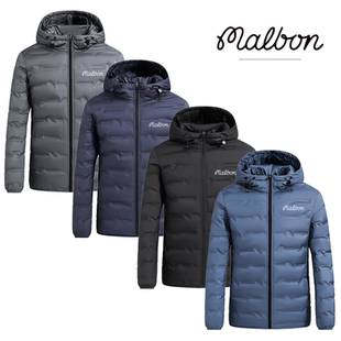 轻奢羽绒服高尔夫服装男秋冬季轻薄石墨烯保暖连帽鸭绒外套加大款