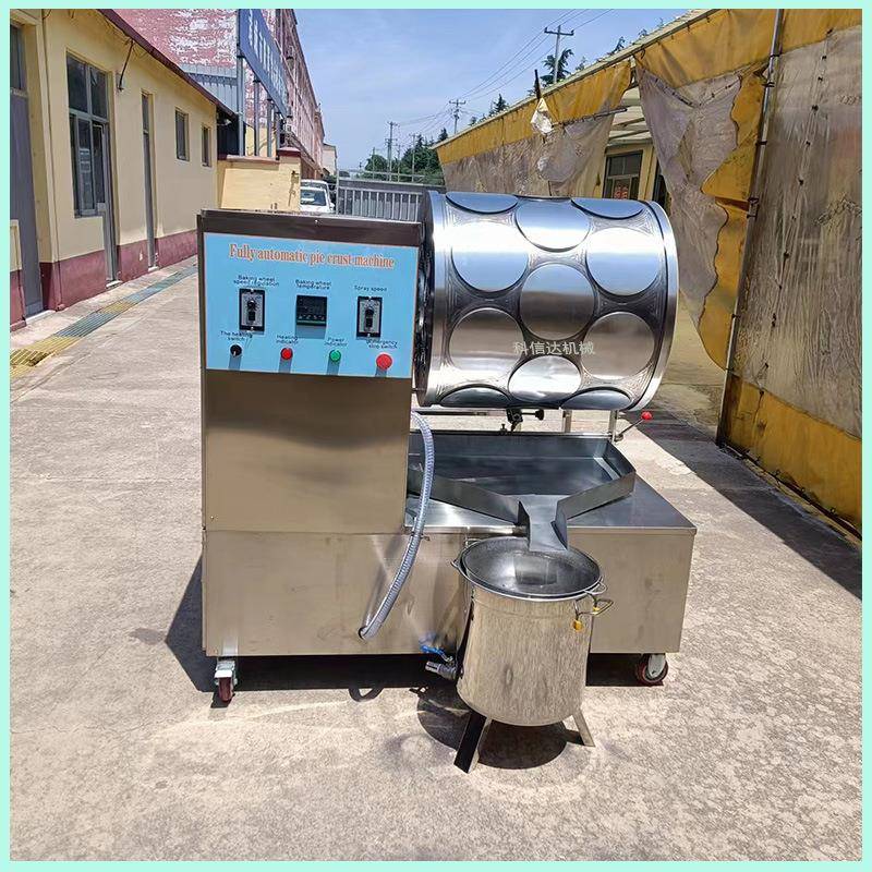 全自动商用春卷皮机自动上浆烤鸭饼机代替手工春卷皮机设备