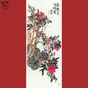 贻武大写意水墨花鸟贺岁《四时光景》 【原作孤品】