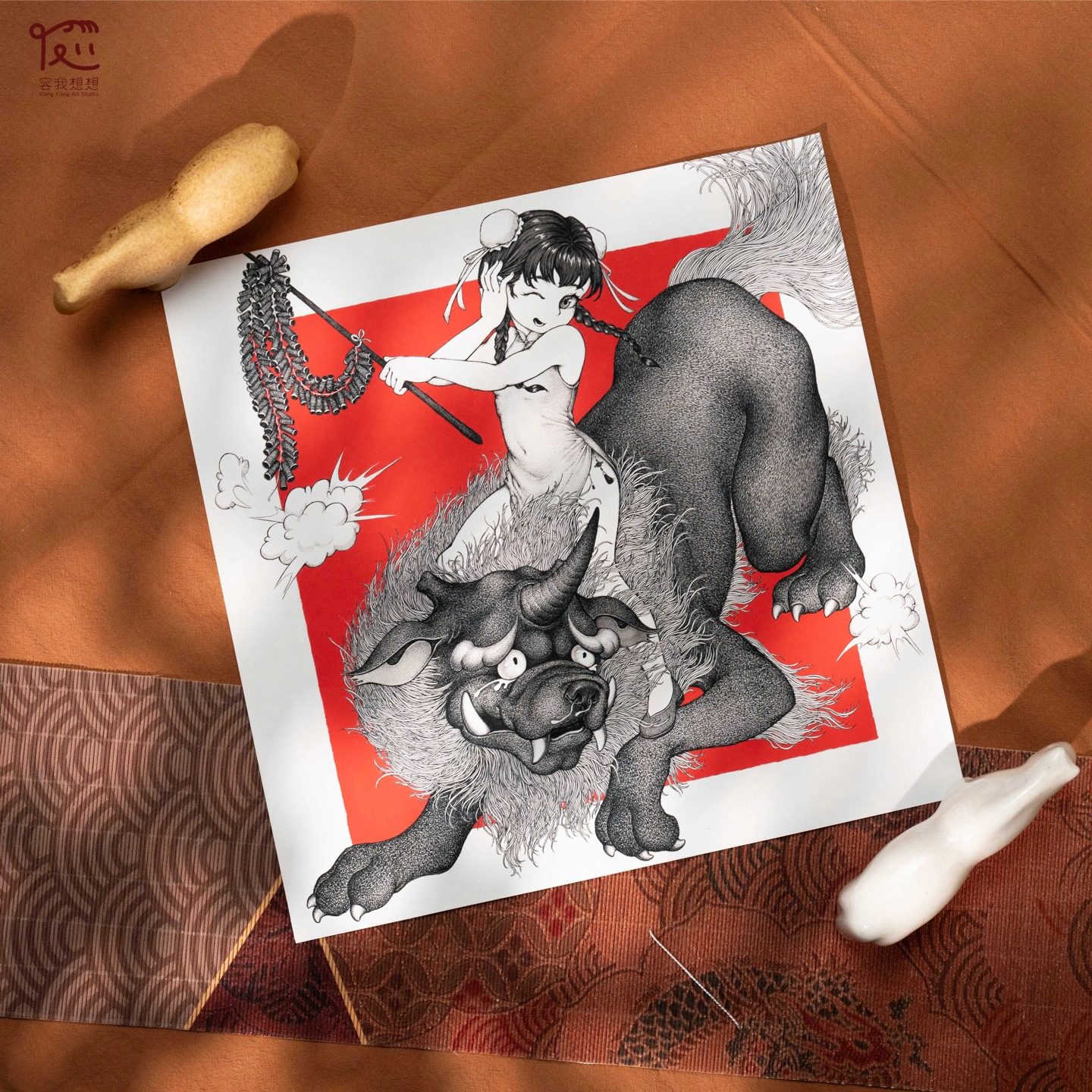 李璟《岁除福臻》艺术年画|限量艺术微喷,特色手工艺,年画,淘宝优惠券,粉丝福利购,淘宝优惠卷