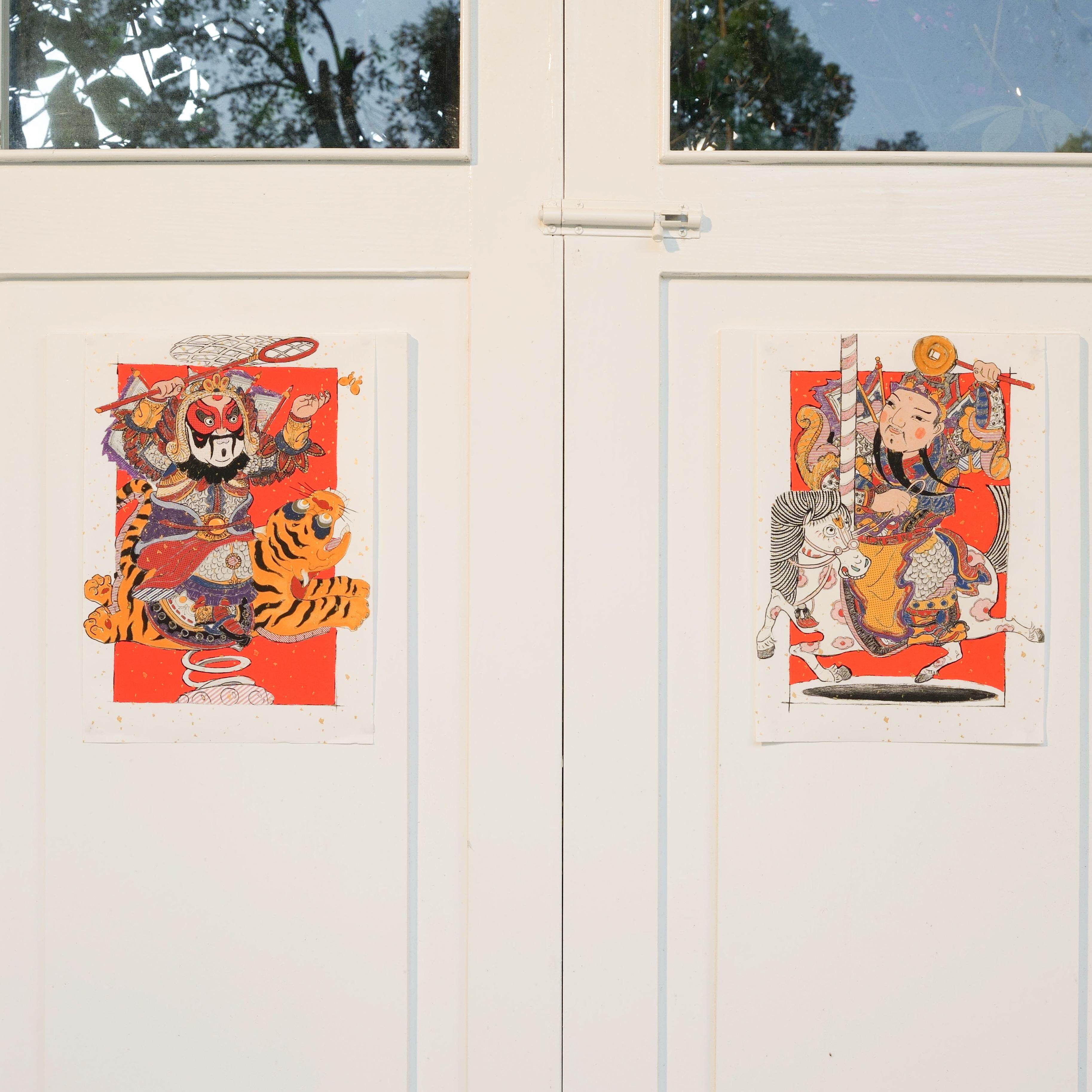 魏凡喆《武门神》洒金艺术年画,节庆用品/礼品,门神,淘宝优惠券,粉丝福利购,淘宝优惠卷