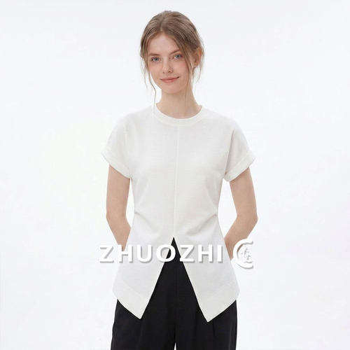 极简风白色短袖T恤女2026夏季新