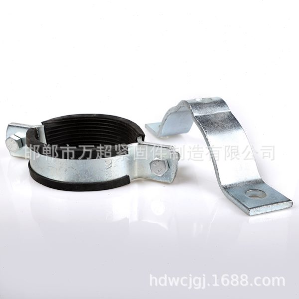 直销厂家供应扁铁抱箍O型管束橡胶管卡胶皮扁铁抱箍喉箍光伏支架